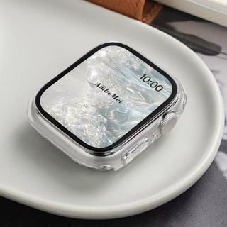 Case capinha Bumper Pelicula De Vidro quadrado 360 Temperado Apple Watch Series  8 9 38 40 41 42 44 45 46 49 MM em Oferta na Shopee
