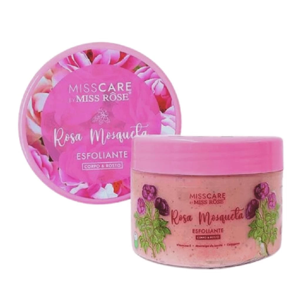 Creme Esfoliante Corpo e Rosto Miss Care - Rosa Mosqueta - Miss Rôse 280g