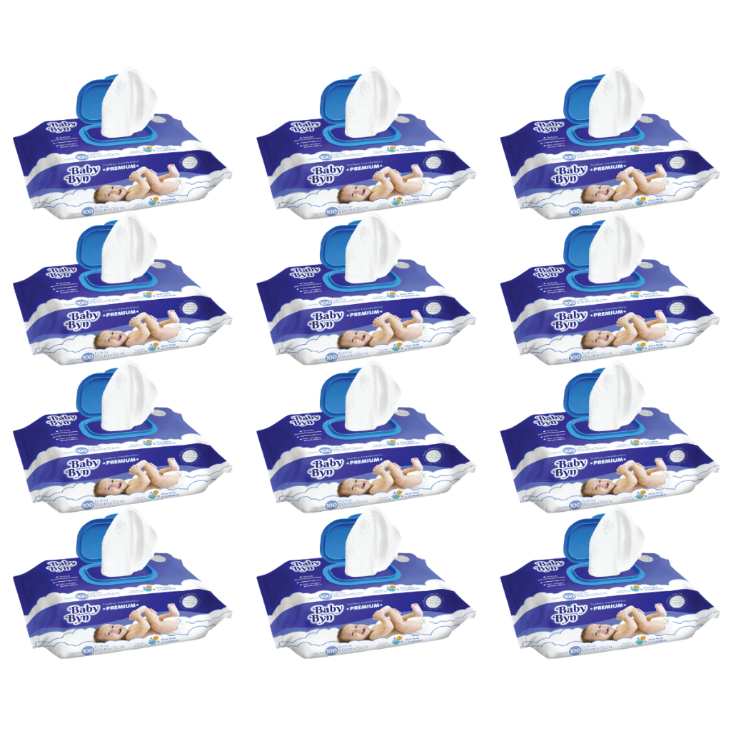 TOALHA UMEDECIDA BABY BYN PREMIUM 1200 (12UNDX100FLS)