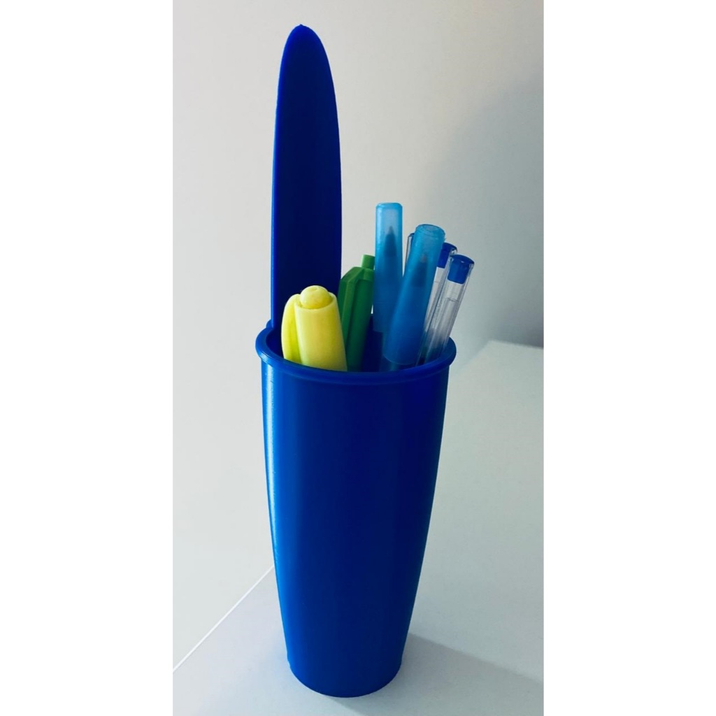 Porta Canetas Lápis Tampa Caneta Bic - Organizador de Escritório e Escolar - Plástico