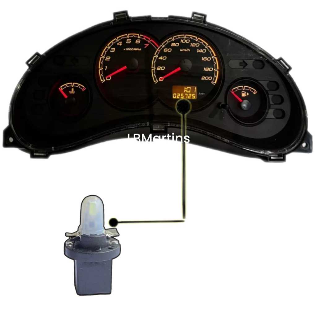 Lampada led t5 b8 5d para odometro GM Corsa Vectra Astra Zafira Meriva em Oferta na Shopee