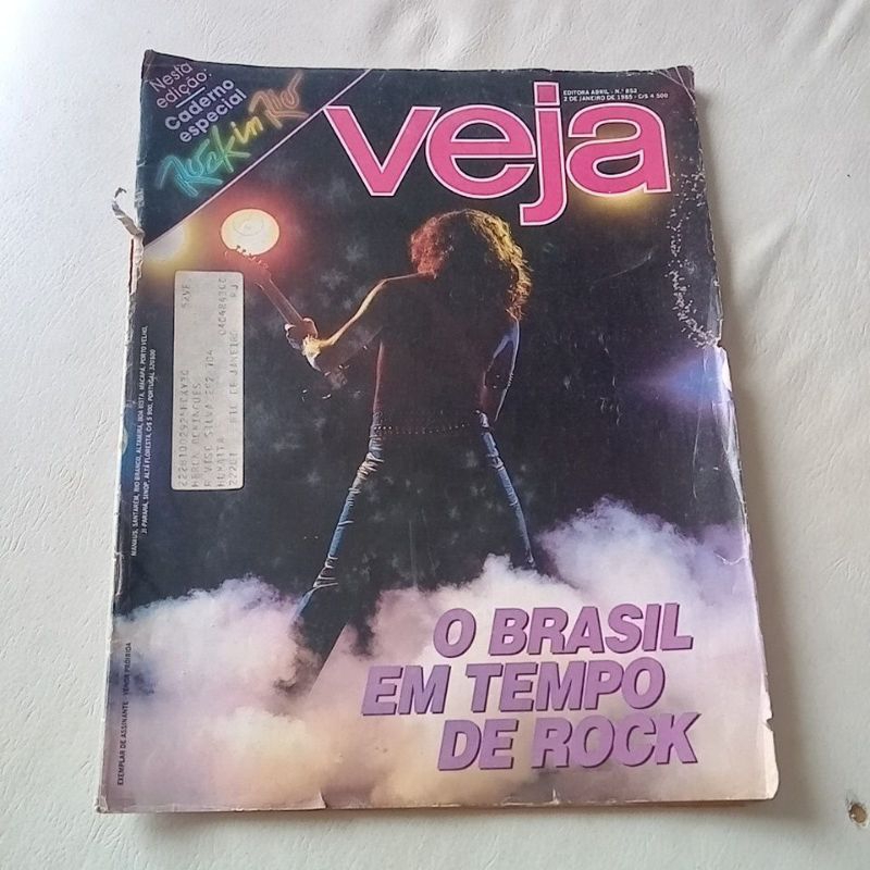 revista veja 1985 rock in Rio caderno especial propagandas antigas Chevette 85 iron Maiden Queen Stewart  Mario Gomes