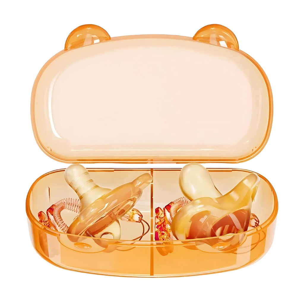 Kit 2Un Chupeta + Prendedor + Porta Chupeta (Chupeta ortodontica 0 a 6 meses para Bebê e Neném Recém Nascido)