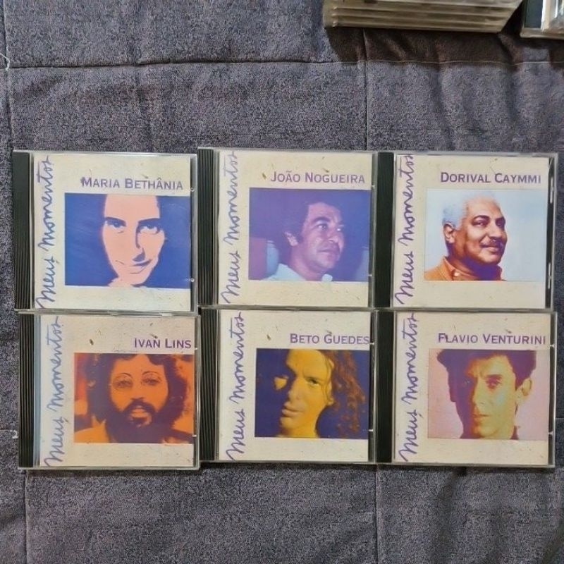 lote cds Meus momentos Maria Bethania, João Nogueira, Dorival Caymmi, Ivan Lins, Beto Guedes, Flávio Venturini
