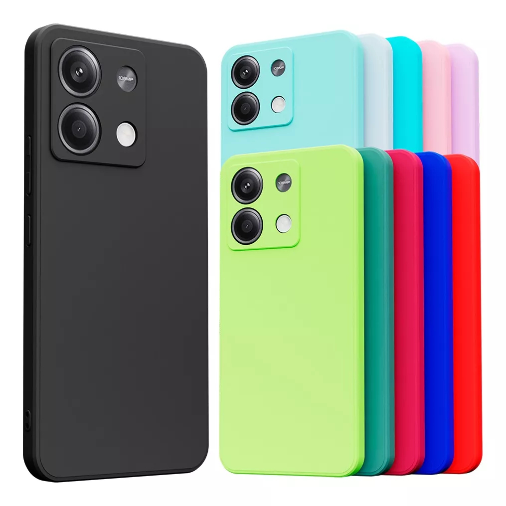 Capa Capinha Aveludada Anti Impacto + Película 3D Para Xiaomi Redmi Note 13 4G / Note 13 5G