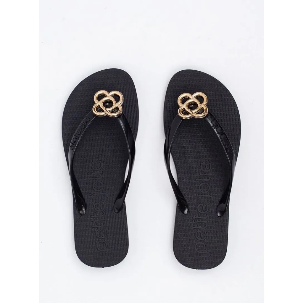 Chinelo Petite Jolie Fresh Preto PJ6979 em Oferta na Shopee