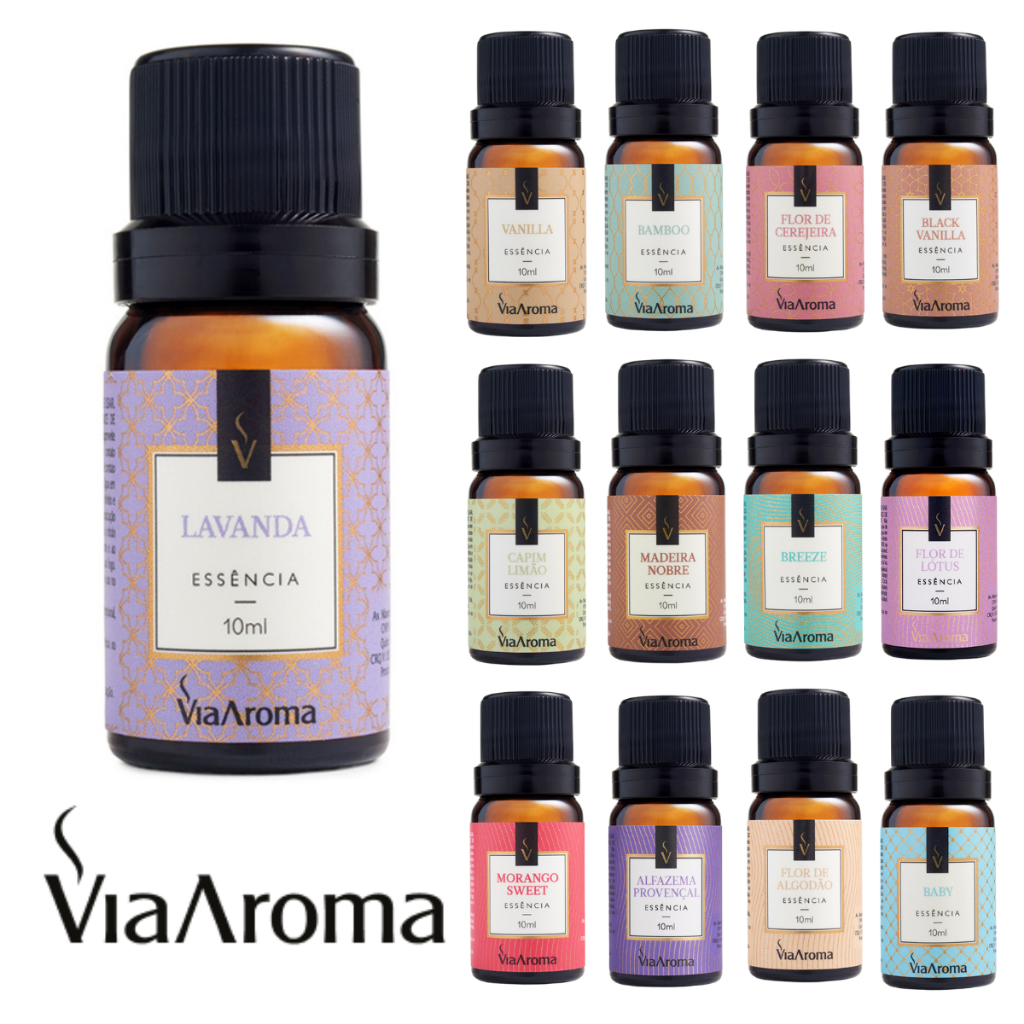 Essência Via Aroma 10ml – Perfuma Ambientes como Banheiro, Sala e Quarto com Fragrâncias Incríveis em Oferta na Shopee
