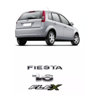 Kit Emblemas Fiesta 1.6 Flex Ford – Jogo Completo Traseiro