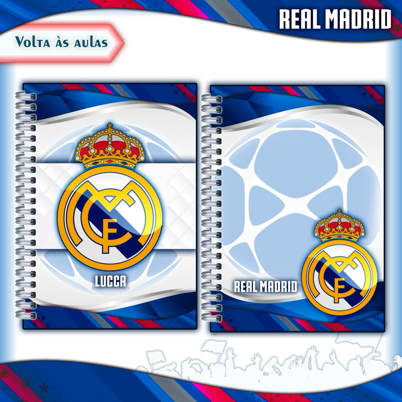 Caderno 10 matérias personalizado - Tema Real Madrid