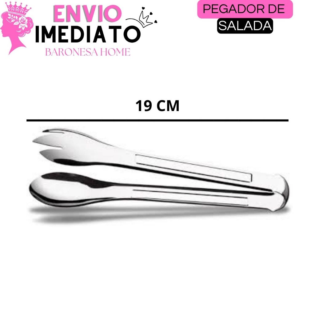 Jogo de Utensílios Para Cozinha Kit 6 Peças Aço Inox Colher de Servir Concha de Feijão Escumadeira Espátulas Pegador — imagem 2 de 2