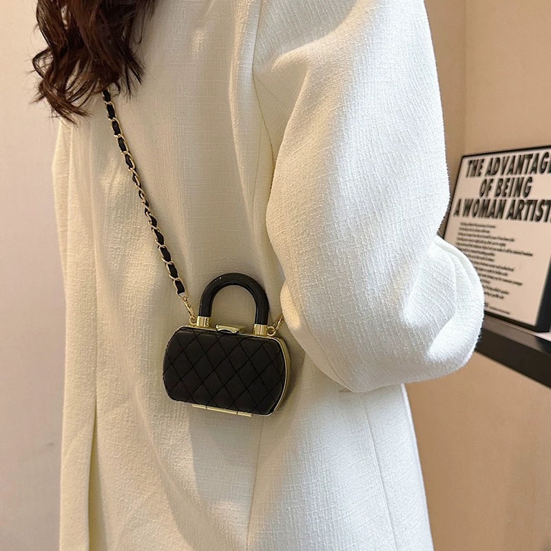 Tote Bag Bolsa Axilas De Alta Capacidade Moda Superfície Brilhante Acrílica Crossbody Single Shoulder Bag Girl