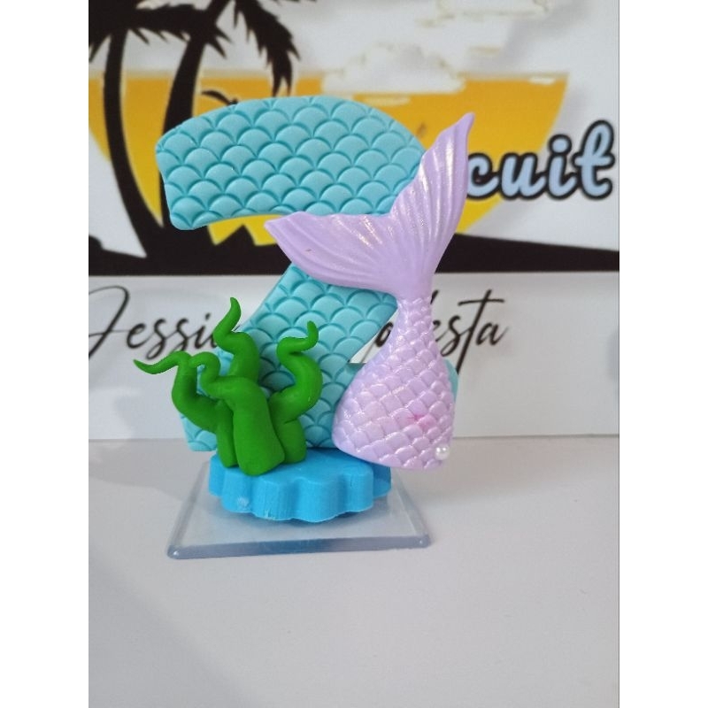 vela sereia/vela biscuit/vela personalizada/topo de bolo/vela aniversário/topo sereia