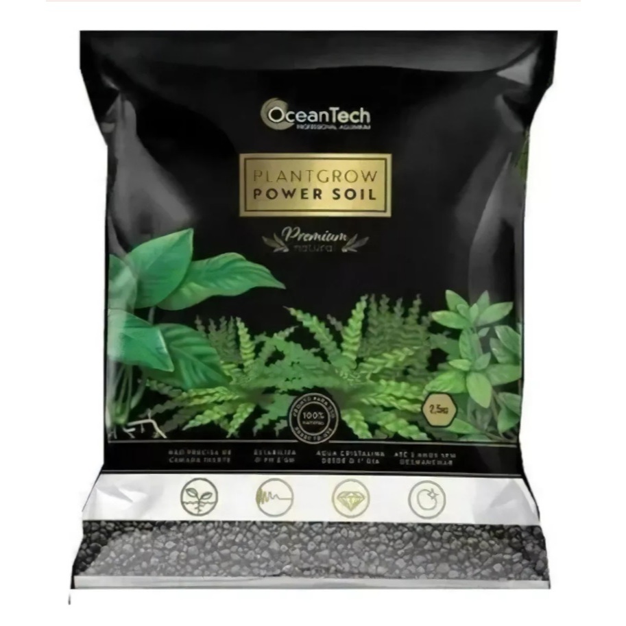 Substrato Fértil Plant Grow Power Soil - Pacote 2,5kg - Marca Ocean Tech