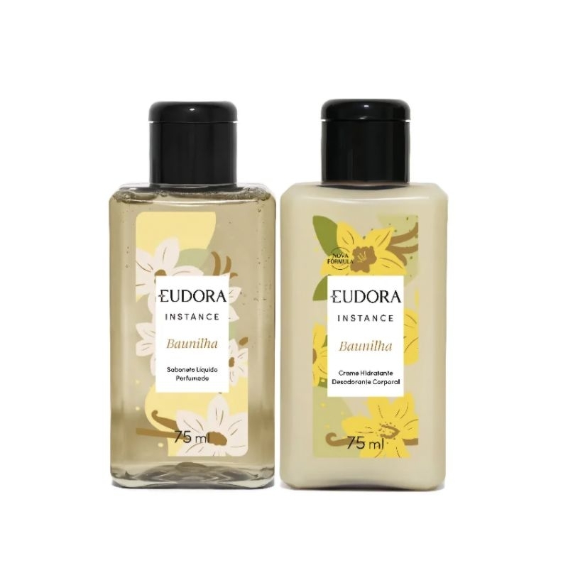 Combo Instance Baunilha Mini:Sabonete Líquido 75ml + Loção
Hidratante Desodorante Corpora
Baunilha 75ml + Sacola Eudora