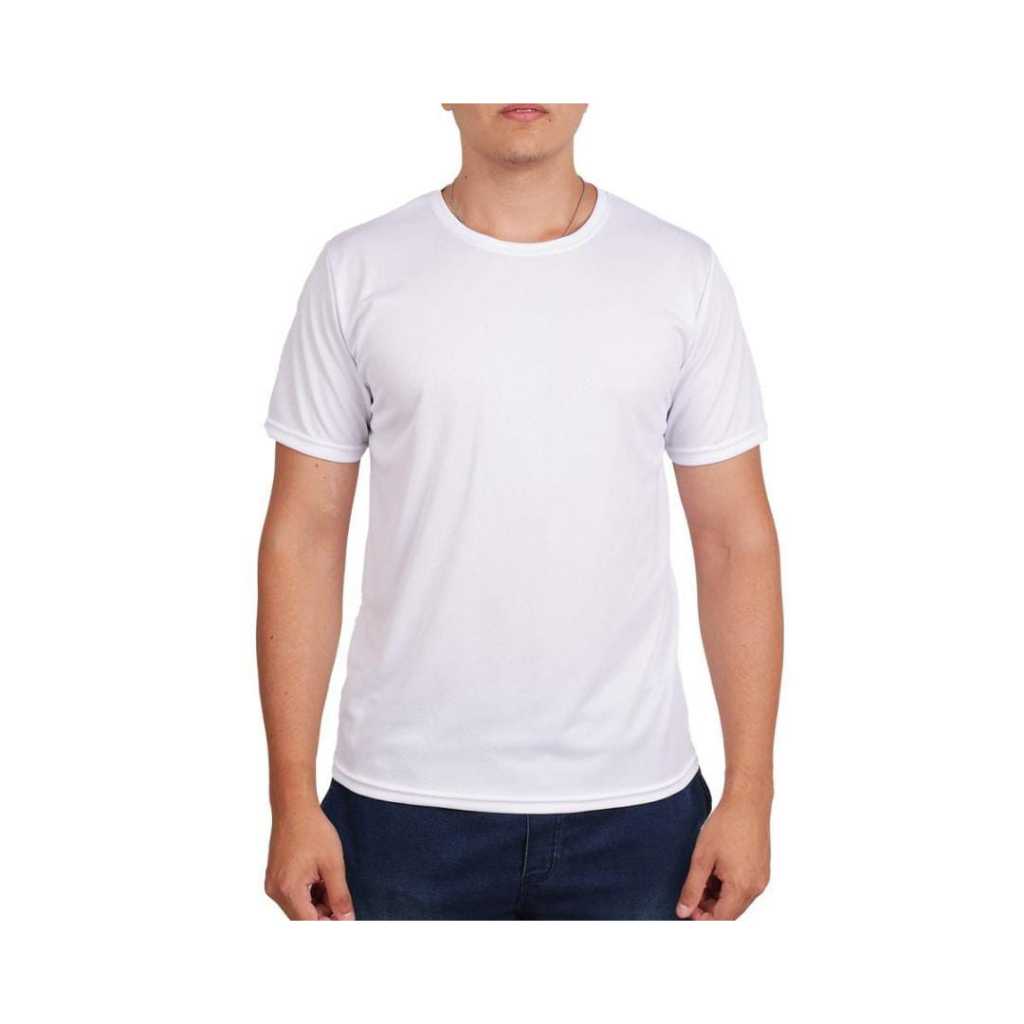 Camiseta Academia Esporte Treino Dry Fit Masculino Casual Exercícios Poliéster Básica Promoção Lisa Branca Caminhada