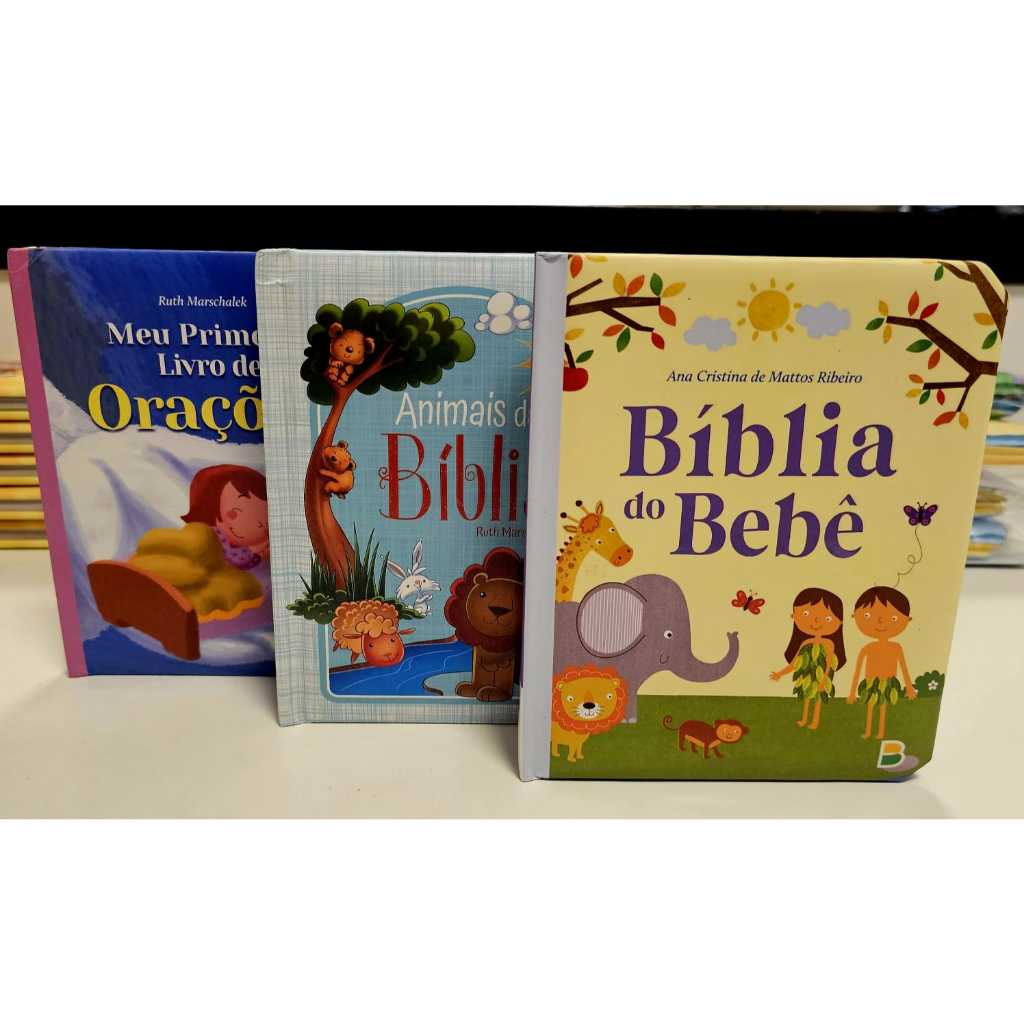 KIT c 3 Livros: Incentivo a vida cristã para bebes.