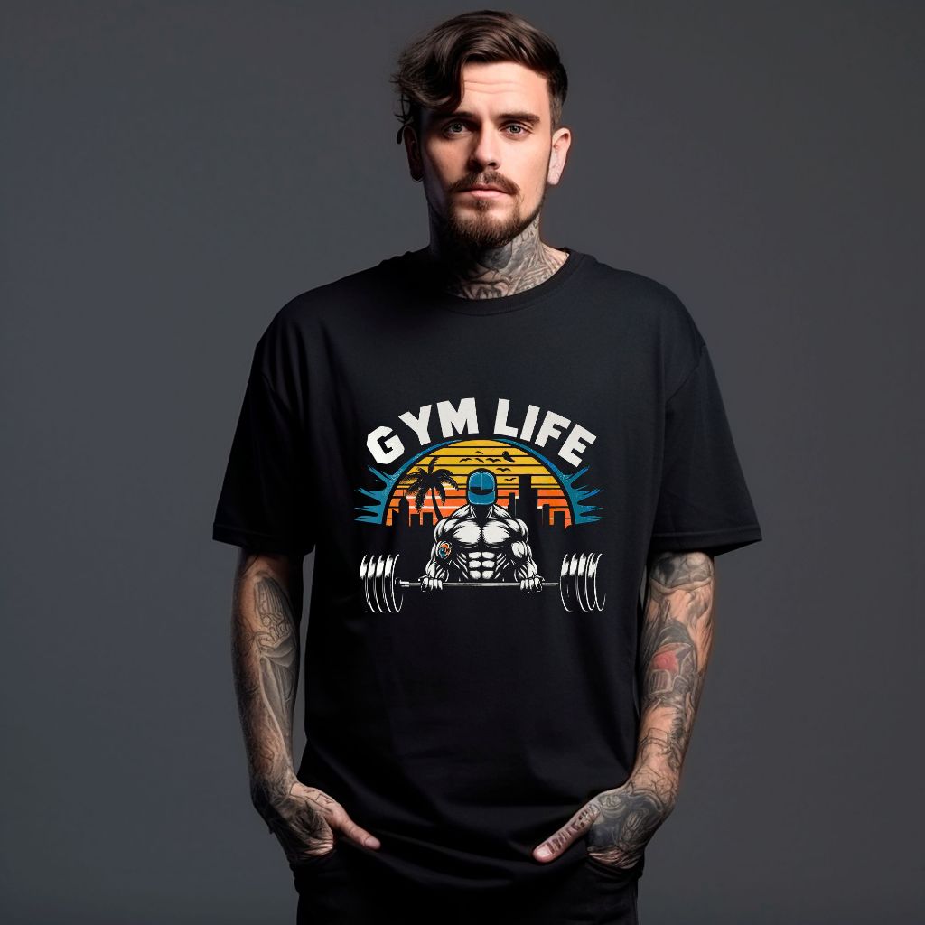 Camiseta Estampada Academia GYM Life Style Treino Pesado 100% Algodão Imperdivel