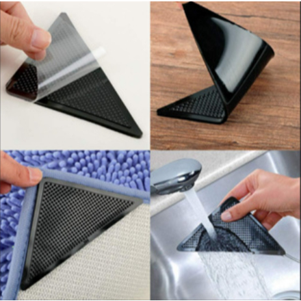 Adesivo De Tapete Antiderrapante Para Tapetes Lavável Protetor Evita Quedas tapete nao escorrega KIT 4 ADESIVOS TEPETES em Oferta na Shopee