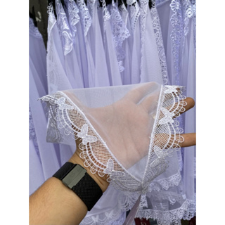 Véu CCB Congregação Algodão Borboleta Renda Guipir Redondo/Quadrado Bico Adulto Mod-039 em Oferta na Shopee