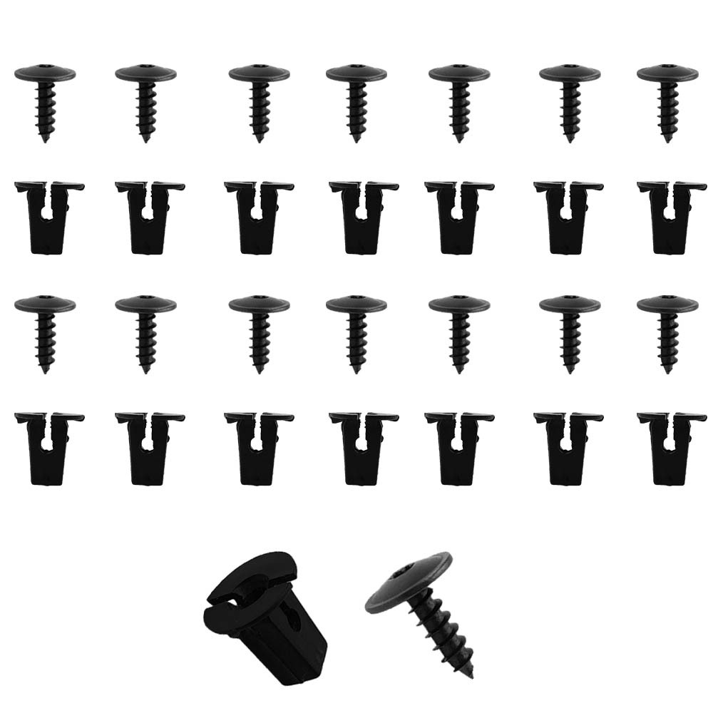 Kit 30 Pçs Parafusos e Buchas Para-choque e Para-barro Dianteiro Vw Jetta 2005 até 2022