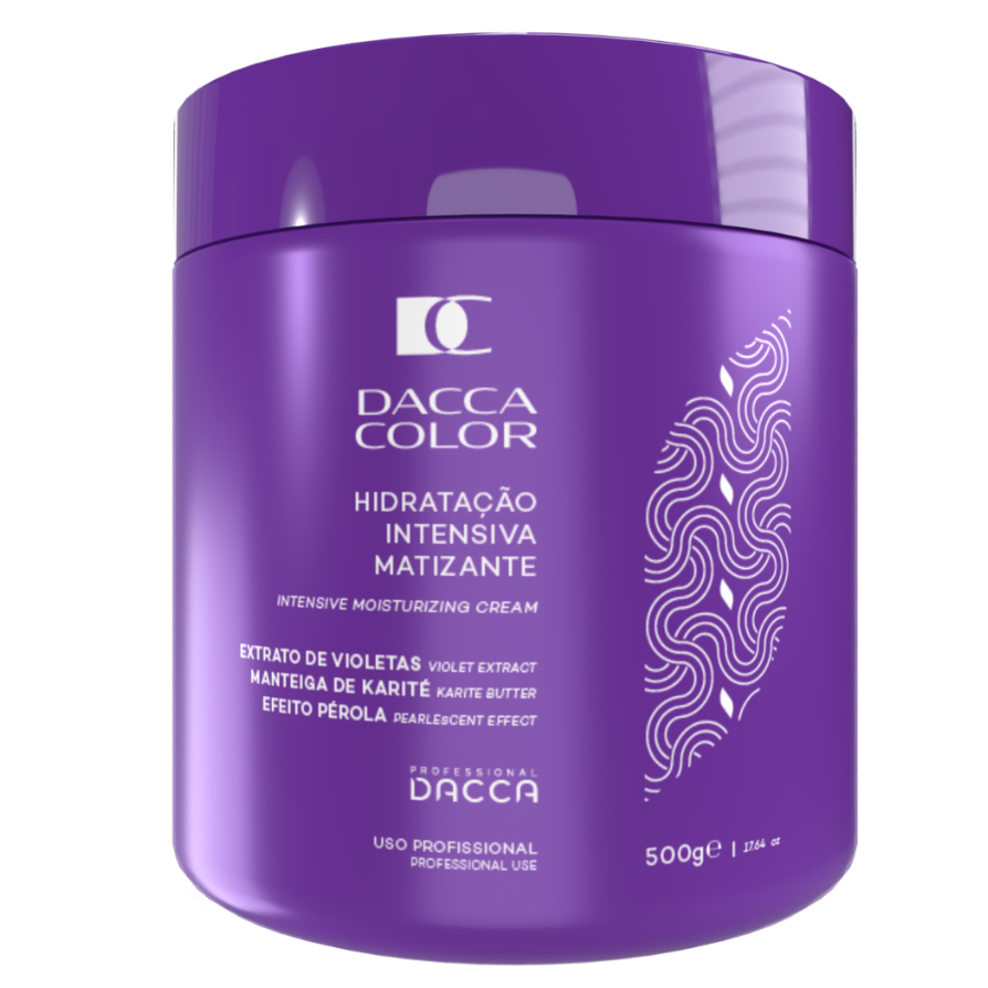 Dacca Máscara de Hidratação Matizante 500g Creme Matizador Platinado Desamarelador Para Loira