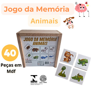 Jogo da Memória Animais Brinquedo Pedagógico Lúdico Educativo em Oferta na Shopee