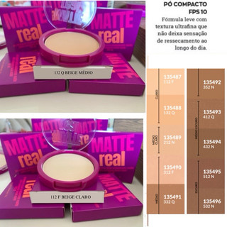 Pó Compacto Facial Color Trend Matte Real Avon 7g PFS10