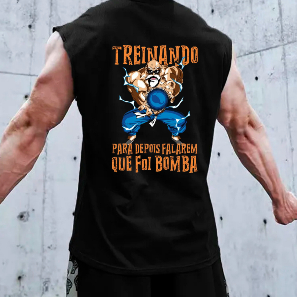 Camiseta Regata Machão Oversized Streetwear Academia Treino 100% Algodão Blusa Cavada