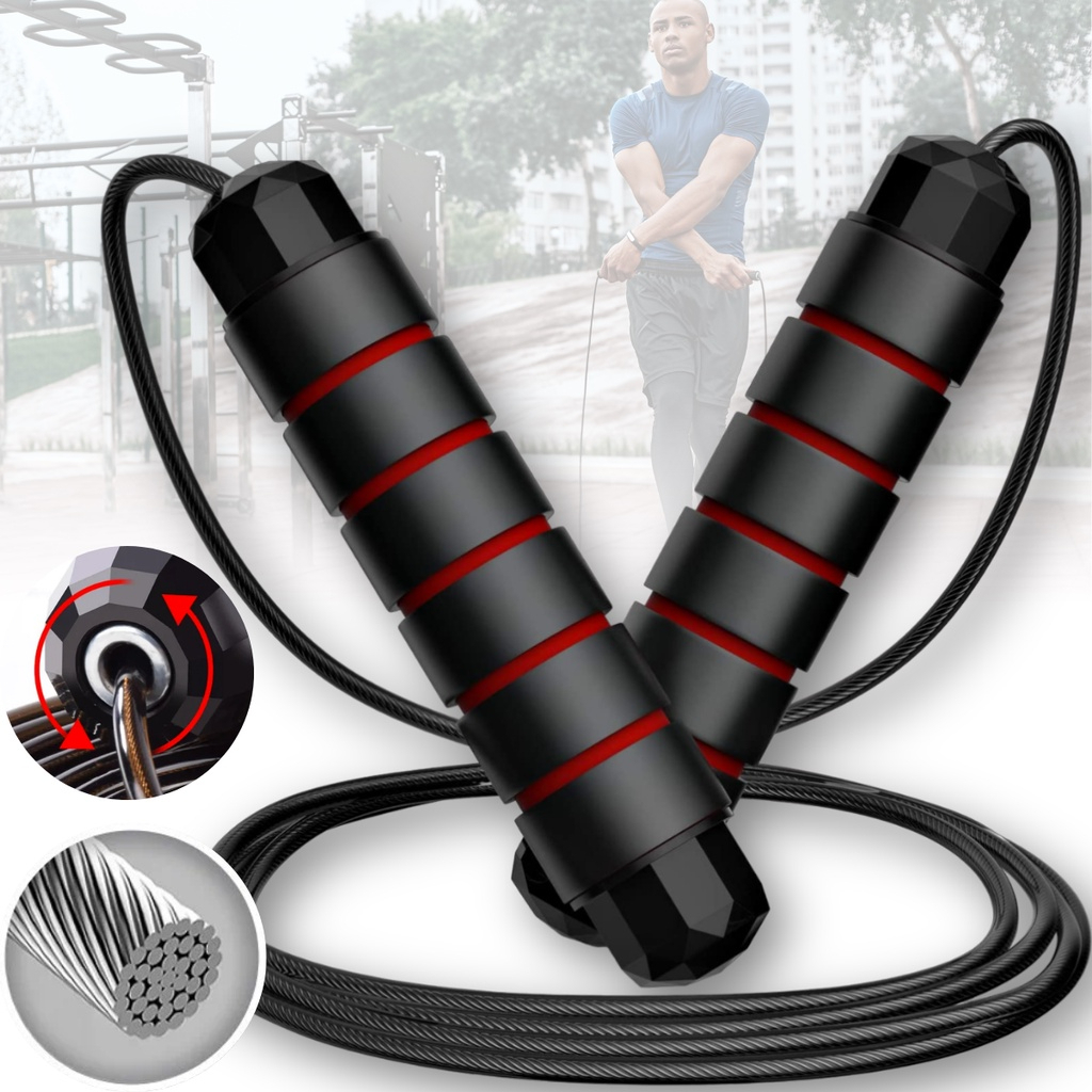Corda De Pular Profissional Ajustavel Crossfit Malhar Academia Exercício em Casa