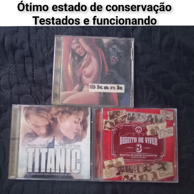 3 CDs Titanic Skank e Direito de viver