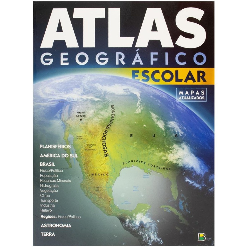Atlas Geográfico Escolar Infantil Ilustrado 32 Páginas Ensino Fundamental em Oferta na Shopee