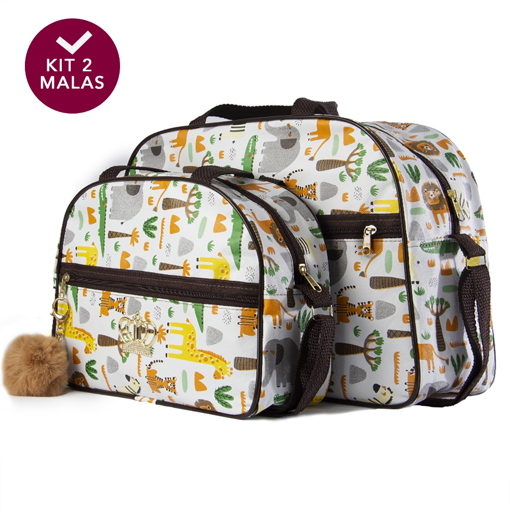 Conjunto C/ 2 Mala Maternidade Saída Hospital Reforçada Para Menino Ou Menina Varias Estamapas