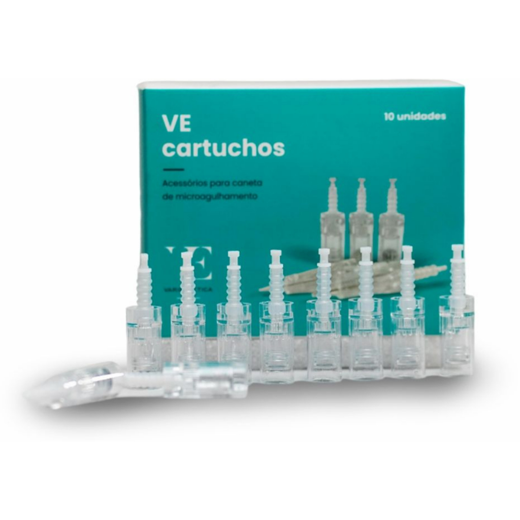 Kit 10 Cartuchos Variestética microagulhamento micropigmentação Dermapen Dr Pen Todas as Medidas