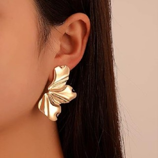 Brinco Meia Pétala Brincos Orgânico Folheado à Prata925 e Ouro18k em Oferta na Shopee