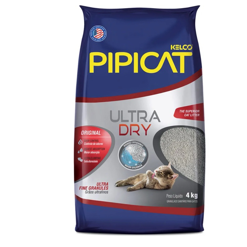 Areia Pipicat Ultra Dry para Gatos 4 kg em Oferta na Shopee