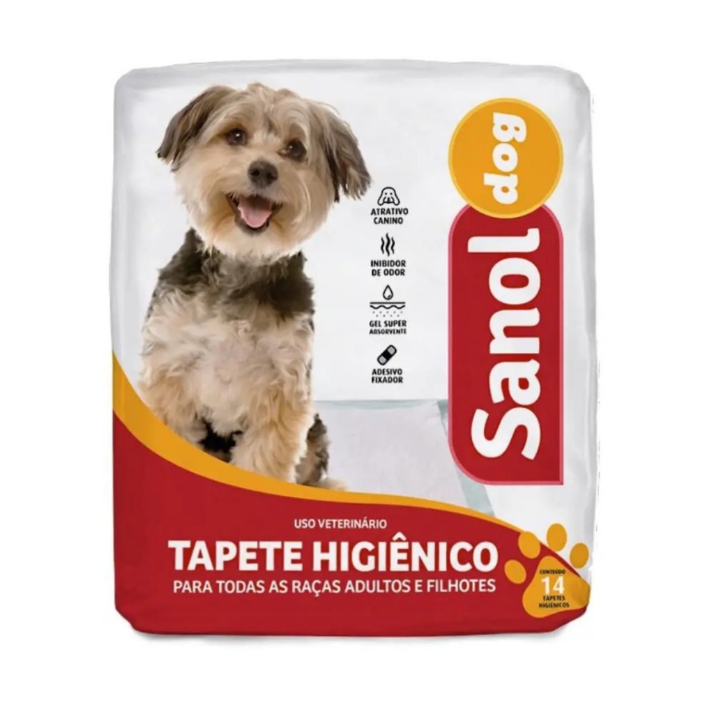 TAPETE HIGIÊNICO PARA CÃES SANOL DOG 57X60CM 14 UN em Oferta na Shopee