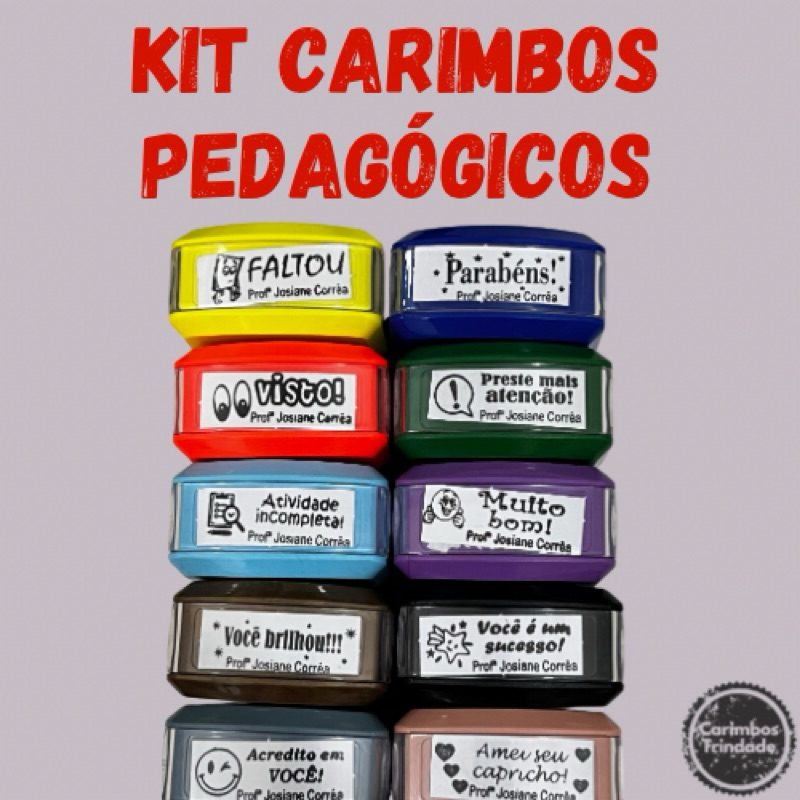 Kit Carimbos para PROFESSORES / CARIMBOS PEDAGOGICOS em Oferta na Shopee