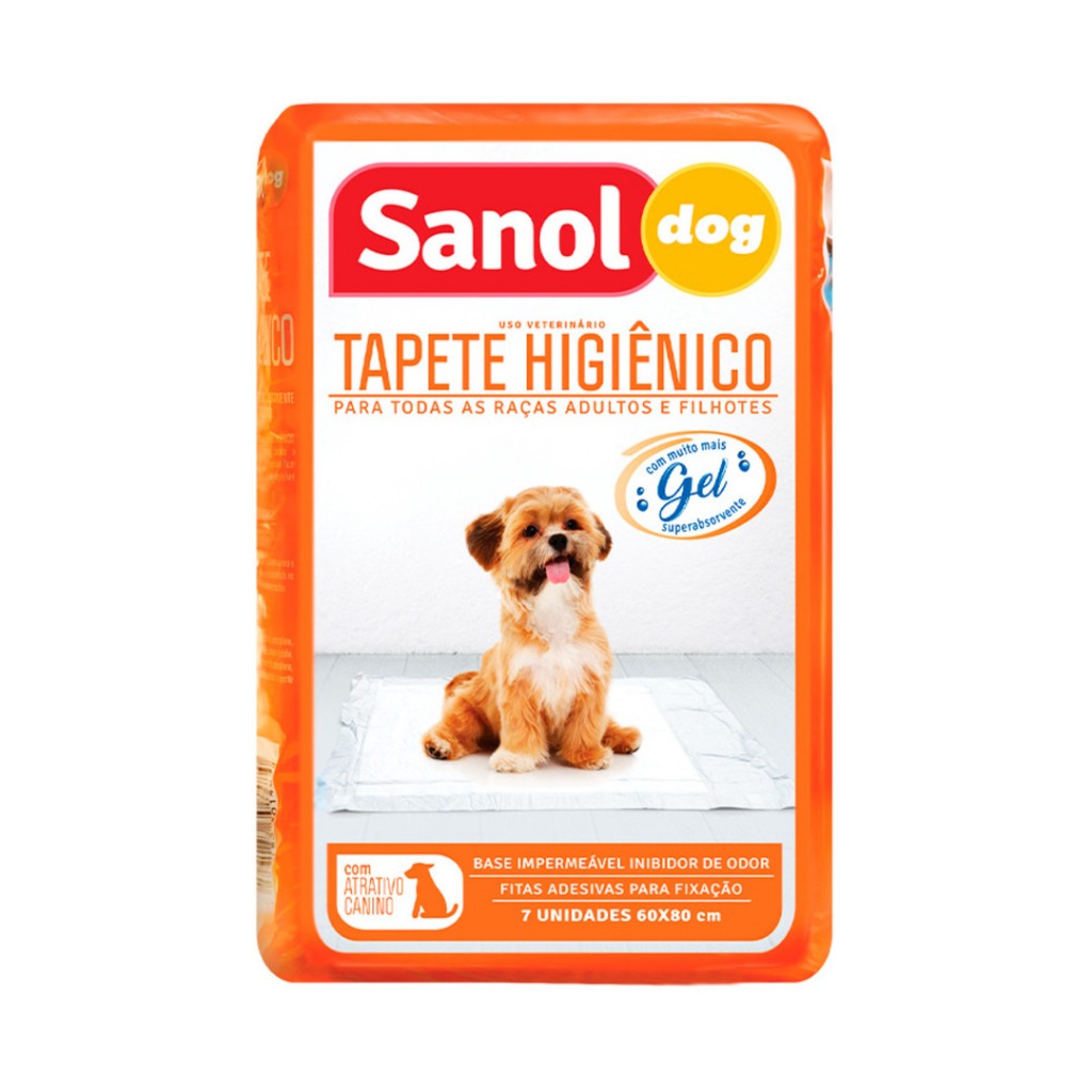TAPETE HIGIÊNICO PARA CÃES SANOL DOG 60X80CM 7 UN em Oferta na Shopee