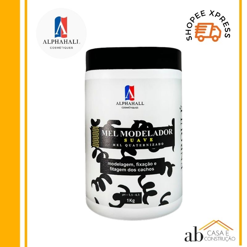Mel Cola Modelador Cachos Definidos Naturais 1kg Alphahall em Oferta na Shopee