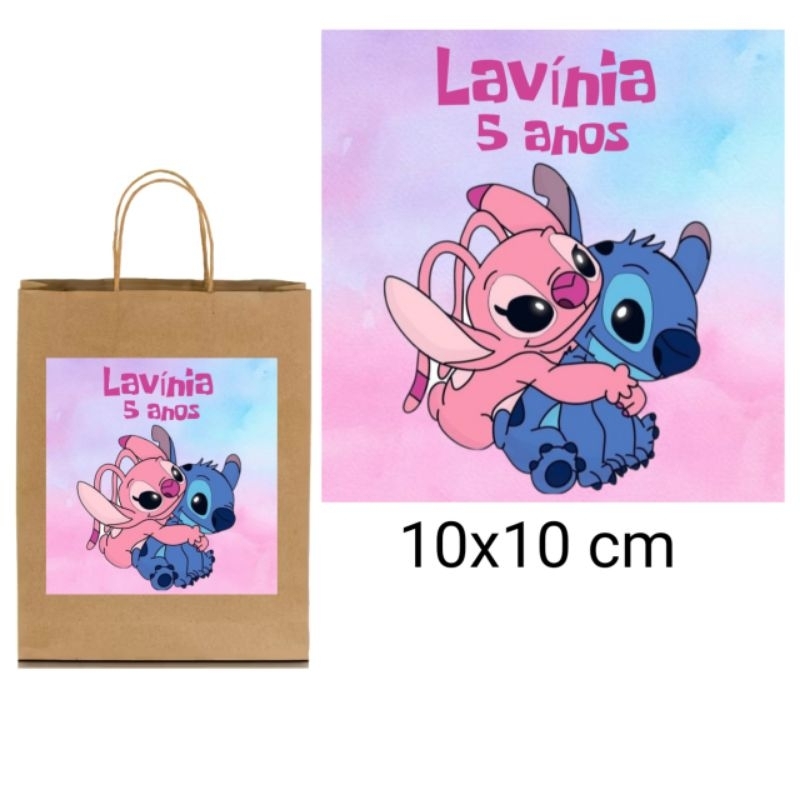 Rótulos Adesivos para Sacola Kraft tamanho 10x10 personalizados | Fazemos qualquer tema | lembrancinhas |aniversário