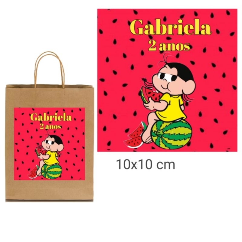 Rótulos Adesivos para Sacola Kraft tamanho 10x10 personalizados | Fazemos qualquer tema | lembrancinhas |aniversário