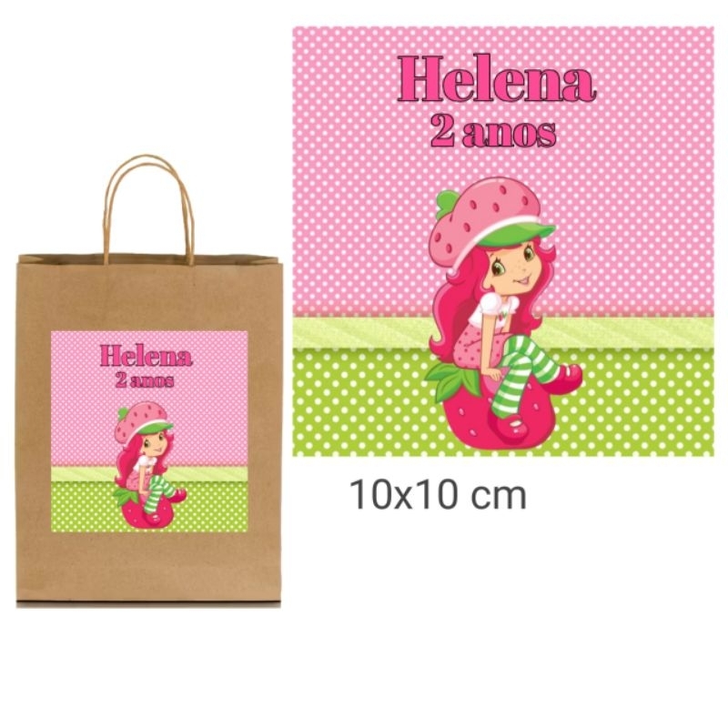 Rótulos Adesivos para Sacola Kraft tamanho 10x10 personalizados | Fazemos qualquer tema | lembrancinhas |aniversário