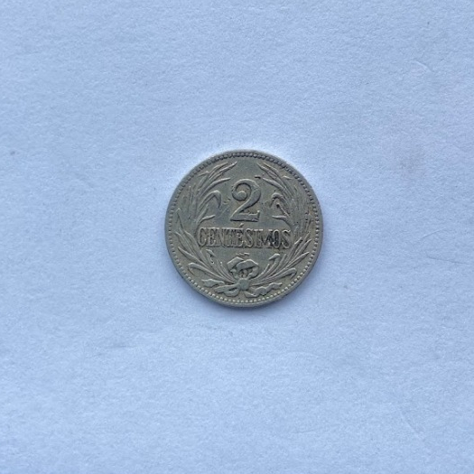 Moeda Uruguai - 2 Centésimos -  Ano1924