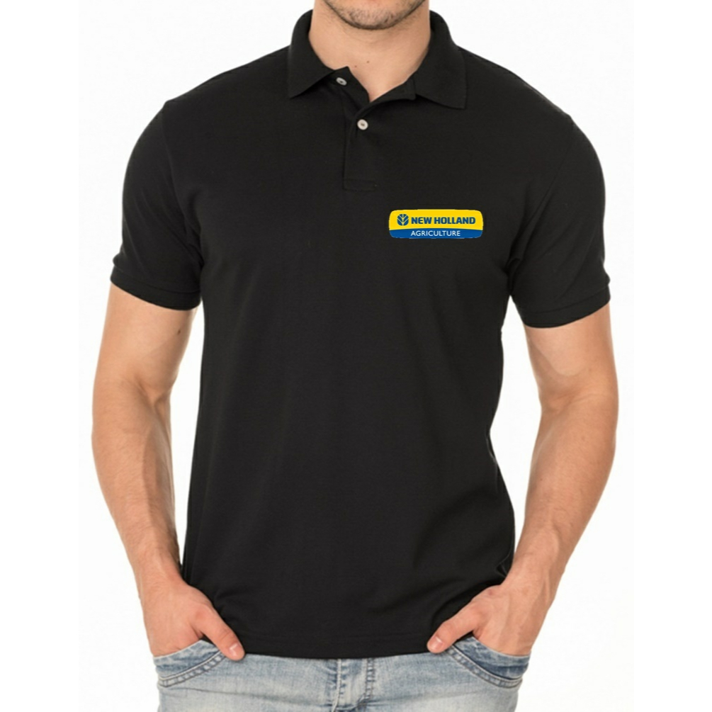 CAMISA POLO MASCULINO MONTADORA NEW HOLLAND BORDADO