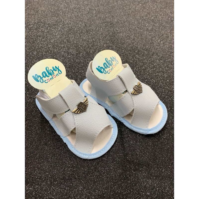 Sapatinho de bebê recém nascido - Sandália Azul Bebê Masculina em Oferta na Shopee