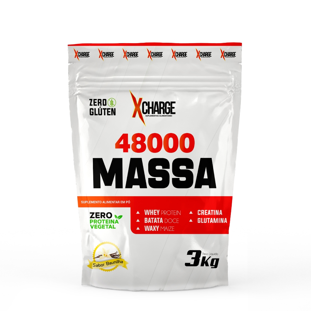 Hipercalórico Com Creatina Massa 48000 3kg - XCharge