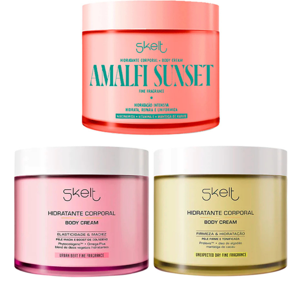 Skelt Hidratante Corporal Body Cream 200g (Amalfi Sunset, Urban Beat ou Unexpected Day)