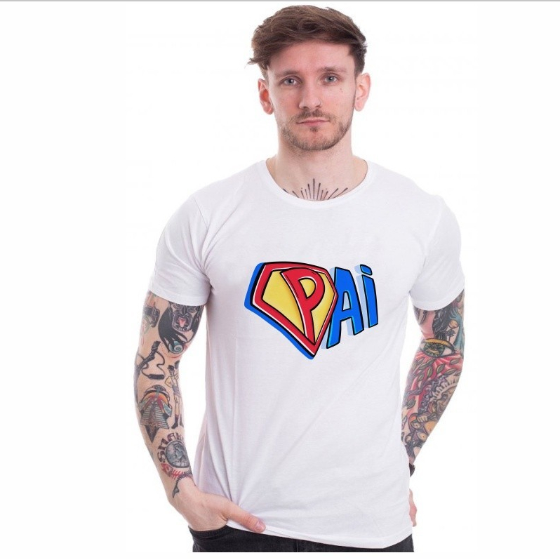 Blusa Camisa Personalizada Estampada Dia Dos Pais Masculina Ótimo Acabamento E Durabilidade Tecido 100% Poliéster
