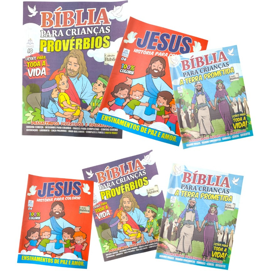 30 Kit Colorir Bíblico Revista Bíblica Pintura Livrinhos Livro Desenho Lembrancinha Criança Infantil em Oferta na Shopee