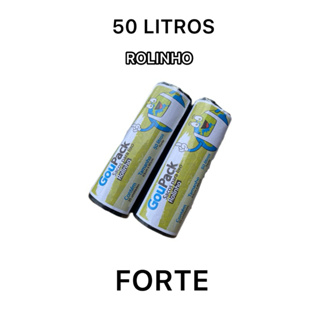 SACOS PARA LIXO 50 LITROS FORTE ROLINHO - 25 UNIDADES em Oferta na Shopee